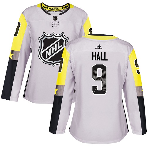 Adidas New Jersey Devils #9 Taylor Hall Gray 2018 All-Star Metro Division Authentic Women Stitched NHL Jersey
